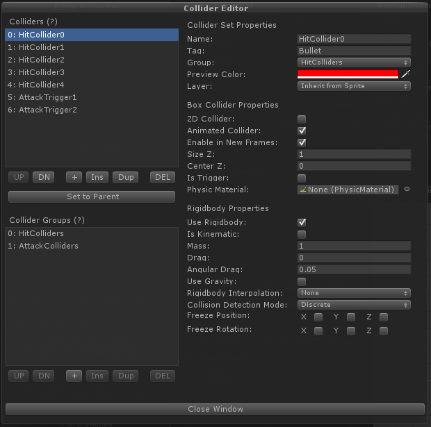 Collider Editor